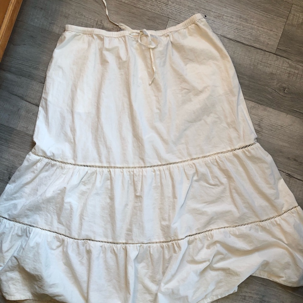Ava & Viv Cream Tiered Maxi Skirt NWOT - Picture 2 of 5
